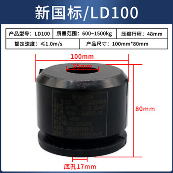 Yue changsheng green shield elevator buffer polyurethane universal ld-hc-l12/l7/l17/l3/l4 pit pad with certificate of qualification ld100 (100*80) without base new national standard