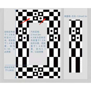 Zhuanying 3d360 seamless panoramic driving recorder debugging calibration cloth 3d debugging cloth calibration cloth customization fully surrounded by car smart connection ordinary express delivery