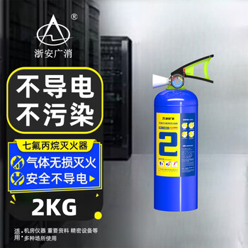 New national standard portable heptafluoropropane fire extinguisher rapid cooling fire extinguisher 1/2/3/4/5/6/8kg portable gas fire extinguishing equipment 2kg heptafluoropropane portable fire extinguisher