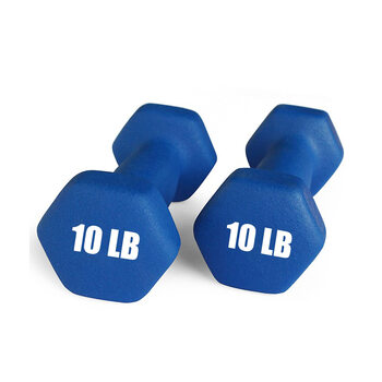 Portzon dumbbell set of 2 neoprene 115 lbs dark blue