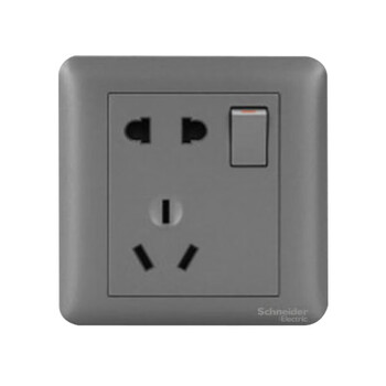 Schneider changyi+ series fluorescent gray five-hole double-control switch socket a3g15_2_10u_sl five-hole double-control switch socket changyi+ fluorescent gray