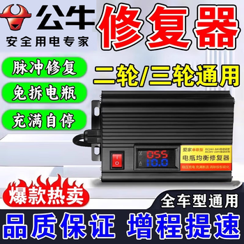 Aijia repair rate 99% battery repairer aging electric vehicle battery charging voltage regulator universal fully automatic pulse charging + range extension + repair three-in-one