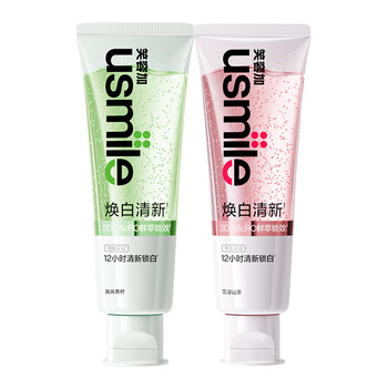 Usmile smile plus whitening fresh toothpaste fresh breath fluoride perfume toothpaste to remove yellowing and stains for men and women sea breeze lime + snow soaked camellia