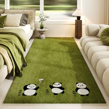 Yusenyi carpet bedroom living room bedside 2025 new small fresh room layout floor mat bedside blanket disposable fyr1061 giant panda 50x120cm (floor protection mat)