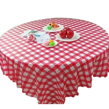 Ye yu disposable tablecloth square tablecloth for home commercial restaurant round table red plaid plastic tablecloth waterproof and oil-proof affordable pack of 50 sheets 1.2*1.6 meters red grid thickened
