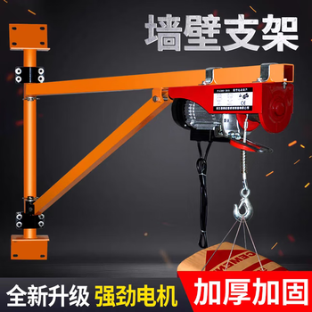 Qishi micro electric hoist 220v small crane household hoist building decoration lift wall roof bracket 300 kg wall bracket without motor