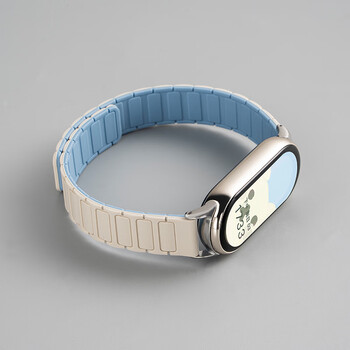 Hkmw machine (huawel) is suitable for 2025 new smart bracelet for women, junior and high school students, luminous multi-functional waterproof sports electronic watch for men, antique white with mist blue - multi-function + custom wallpaper + vibrating alarm clock