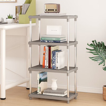 Wojia storage rack floor-standing storage rack storage rack multi-layer bathroom toilet storage rack kitchen storage cabinet home four-layer