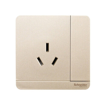 Schneider yishang series dusk gold three-hole 10a socket with switch e8315_10s_wg_c1 three-hole 10a with switch yishangjin