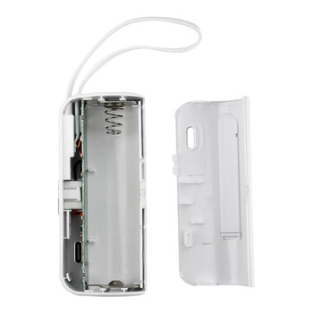 Weld-free 1-cell 18650/21700 battery diy box for apple/type-c diy power bank shell with stand, white weld-free 1-cell 18650/21700 battery box no