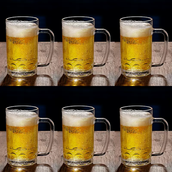 Yusenyi commercial large-capacity beer mug 500ml internet celebrity copywriting cup craft beer special cup creative personalized draft beer cup (reinforced and thickened) 400ml 6 pieces (without copywriting)