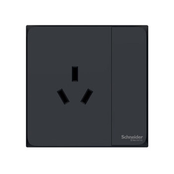 Schneider haocheng series elegant black one-open 16a three-hole socket a3t15_16s_dg_c1 one-open 16a three-hole socket a3t15_16s_dg_c1 haocheng black