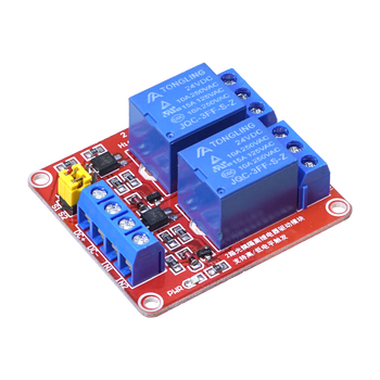 Throw stone with optocoupler isolation relay module gpio relay, current resistance 10a/30a, high and low level trigger adjustable relay switch gpio control 2 channels, 24v power supply, 10a current resistance, high and low level trigger