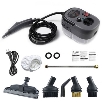 Beautiful you new recommended high temperature and high pressure steam cleaner kitchen air conditioner oil fume and oil cleaner car disinfection cleaner car washing machine gray knob model 1200ml glass wipe set national standard 220v