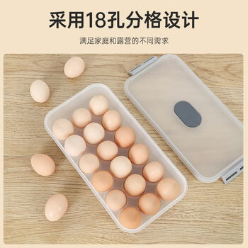 Ye yu egg storage box shock-proof and anti-collision portable shatter-proof refrigerator special shock-proof egg storage box/18 compartments 1 piece