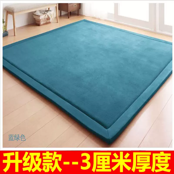 Yusenyi thickened tatami floor mat coral velvet carpet living room cartoon children's baby crawling mat anti-slip mattress upgraded royal blue thickness 3 cm custom size contact customer service to calculate the price