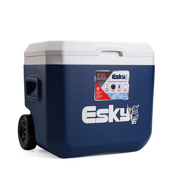 Wen yijia insulated box outdoor takeaway ice cube insulated box ice bucket cooling fresh box vehicle mounted home commercial refrigerator 52l trolley model + 10 ice bags does not include ice bricks