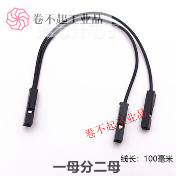 Dupont one to two wires dupont 2.54 one to two wires one to two wires 28awg male to female to two wires dupont wire one to two females