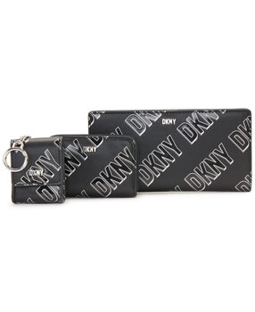Dkny women's casual phoenix 3-in-1 box set classic wallet black/white one size