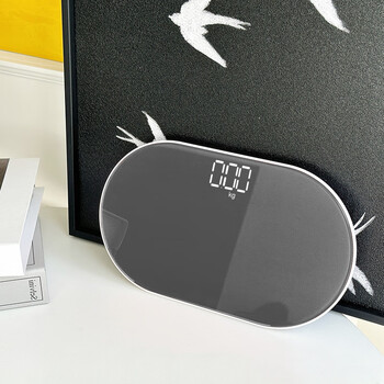 Lot cute small electronic scale accurate charging human body scale cartoon cute high oval-charging 25*14