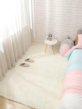 Yusenyi bedroom bedside carpet girly ins style room furry live broadcast room living room bay window customized full floor beige solid color (upgraded to be truly environmentally friendly) 200x300 cm