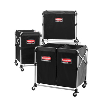 Rubbermaid hotel room linen cart large folding trolley service cart hotel cleaning cart 150 liter bag (not without label))