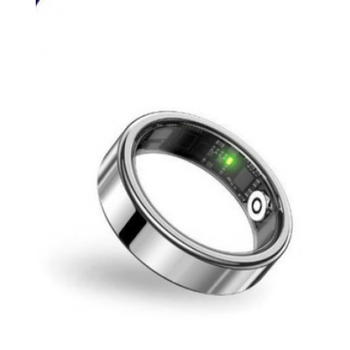 Huaqiangbei smart ring black technology measuring heart rate blood pressure blood oxygen sleep monitoring bluetooth remote control photo ring sports ring bright silver no. 8 - finger circumference approximately 54mm-60mm