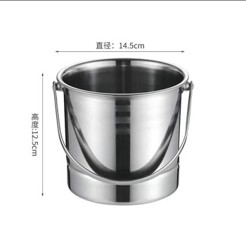 Stainless steel thickened ice bucket bar ice ktv portable champagne beer commercial creative home wine bucket 1 pack high-end design high quality 1.4 liter silver ice bucket with partitions free ice clip