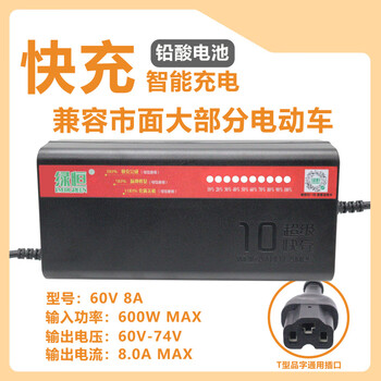 He jiagong luheng 10-lamp fast charging charger for electric tricycle universal 60v72v automatic power-off graphene lead-acid 60v9ah