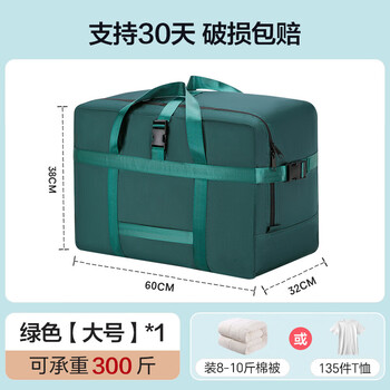 Kaooseen extra thick oxford cloth moving packing bag waterproof cotton quilt organizing clothes large capacity luggage storage bag sapphire green-large durable 10 years/thick lock