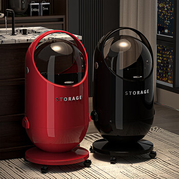 Feida sanhe trash can for home living room, light luxury, high-end, good-looking, large-capacity wheeled kitchen, bathroom, toilet, bedroom paper basket, burgundy-space capsule, flat version