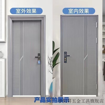 New zinc alloy room door single door home anti-theft bedroom door rental house door complete set main picture