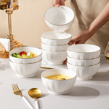 Sichen phnom penh household ceramic rice bowl high-end rice bowl large bowl personal special student drinking soup noodle bowl eating bowl porridge bowl