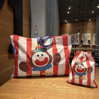 Japanese brand kindergarten quilt storage bag cartoon thickened waterproof and mildew-proof bag quilt anti-clown bear (excluding small storage bag)-c22 60*40*15