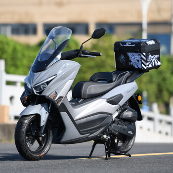 Handa warrior 150cc water-cooled 4-valve scooter can be registered as a two-wheel fuel-fired national iv long-distance electric injection vehicle. cement gray 4-valve water-cooling | three-box audio handlebar heating, dual throttle lines, lift windshield button light