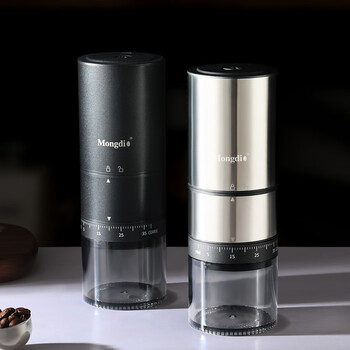 Mongdio electric bean grinder coffee bean grinder hand grinder coffee machine italian hand-pour electric grinder external adjustment 38-speed steel core grinder-natural color