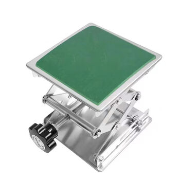 New stainless steel lifting table 100*100 household lifting table aluminum alloy lifting platform level meter lifting table thickened stainless steel (with green pad) 100*100