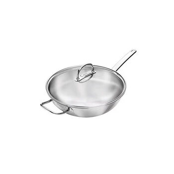 German prime chinese wok kitchen special stainless steel wok induction cooker wok uncoated pot prime30cm chinese wok