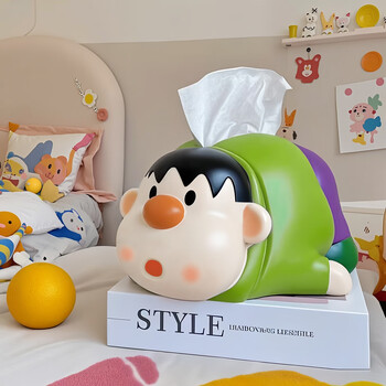 Fan ye's fat tiger tissue box ornament children's room tissue box creative cute bedroom decoration living room coffee table dining table paper tissue box