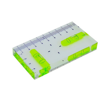 Transparent rectangular high-precision t-type level l-type small household magnetic level bubble level 95*51*13mm (non-magnetic model)