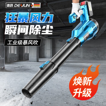Deyun rechargeable lithium battery blower hair dryer dust blower industrial high-power dust blower snow blower electric farm tools blue dome 6-speed-dy storm gun 2888tv one charge one charge (21v)
