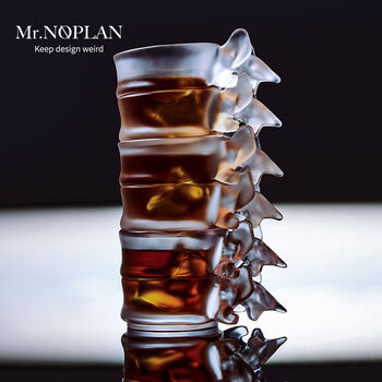 Mrnoplan crystal glass spine cup whiskey glass shot glass ancient glass unplanned store 3 pieces