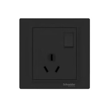 Schneider jingyi series deep space gray three-hole 10a socket with switch a3s15_10s_dg_c1 three-hole 10a socket with switch a3s15_10s_dg_c1 jingyi deep space gray