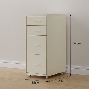 Bun peng iron cabinet storage cabinet clearance large processing chinese bedside study living room dopamine storage mobile steel drawer large four drawer thickened beige