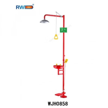 Runwanda emergency spray eyewash 304 stainless steel pedal laboratory industrial hospital factory inspection wjh0858 (red coating) red model