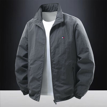 Tommybull american tommy tommy stand collar work jacket men's autumn and winter new fashion versatile thickened warm jacket 2502-dark gray (thin) xl 130-145 jin