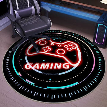 Muni e-sports chair floor mat round carpet living room computer swivel chair mat living room sofa bedroom home desk foot mat e-sports room carpet hyundai game controller 100*100