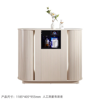 George oaks high-end solid wood tea bar machine 2025 new home dining side cabinet cabinet integrated cabinet with disinfection refrigerator refrigeration and preservation business office fully automatic all-in-one machine three cabinets sunshine white belt disinfection hot and cold type