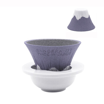 Cofil fuji japanese arita ware filter-free hand-brewed coffee net softened water filter cup mount fuji filter cup violet