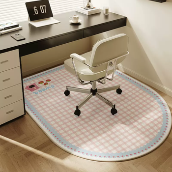 Yusenyi foot mat carpet chair floor mat study area children's computer study desk swivel chair arch anti-slip bedroom black cat supermarket belgian velvet floor mat large rounded corners 120x80cm (silicone cotton bottom upgrade)